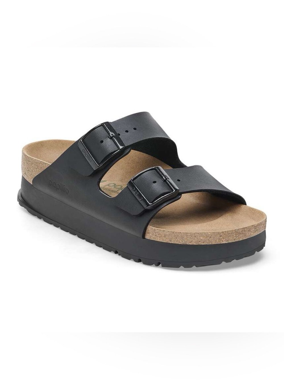 Birkenstock Papillio Arizona Flex Platform Black Vegan Sandals 40